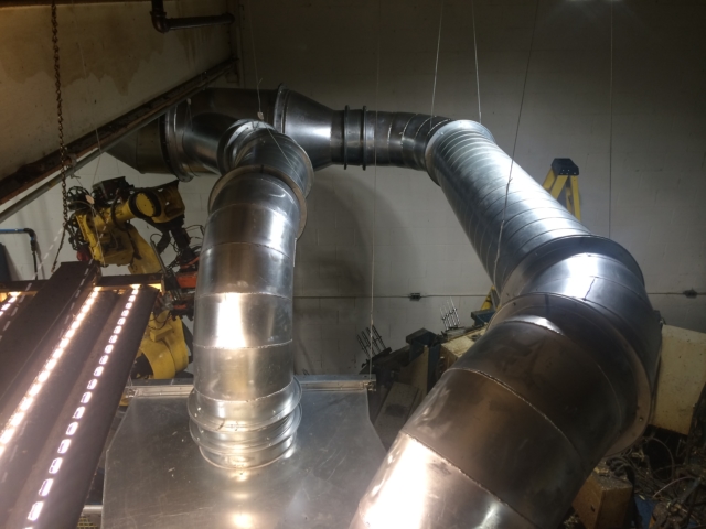 Design, fabricate and installation of robotic hood and ductwork